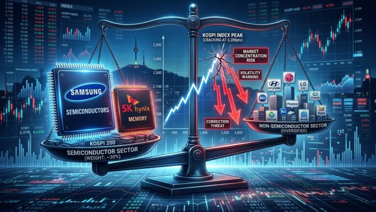 South Korean Stocks Risk Swift Downside Reversal on Concentration