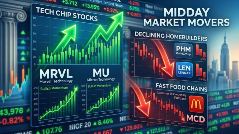 Stocks Making Big Midday Moves: Marvell, Micron Lead Gains