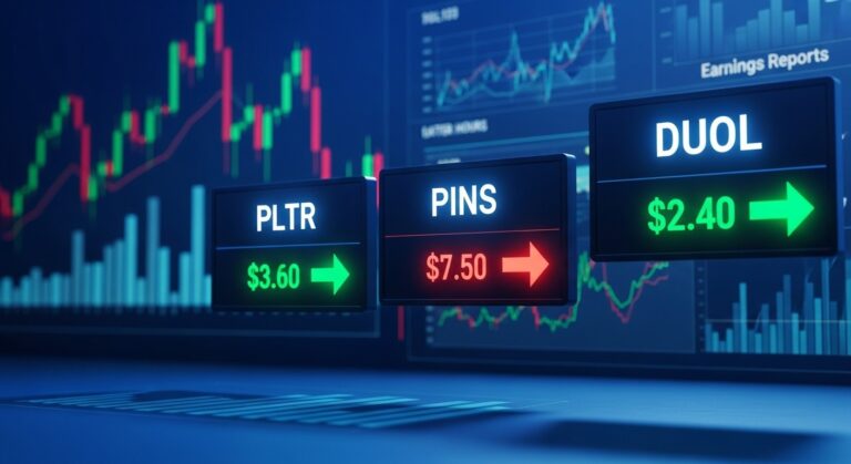 Stocks Making Biggest After Hours Moves: PLTR PINS DUOL Earnings Reaction