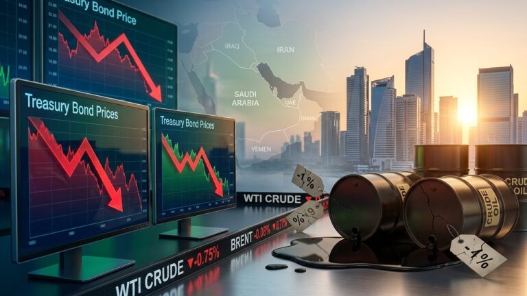 Treasury Yields Tumble as Oil Prices Slide on Middle East Peace Hopes