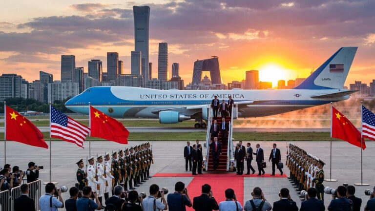 Trump Arrives in Beijing for Critical Summit with Xi Jinping