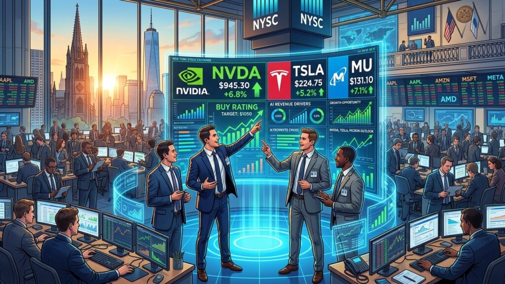 Wall Street Analyst Calls Today: Nvidia Tesla Micron Lead Big Moves