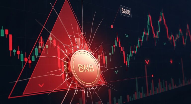 Will BNB Price Lose $600 Support as Bearish Triangle Forms?