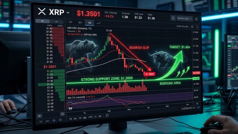 XRP Slips to $1.35 as FUD Returns: Can Bulls Recover?