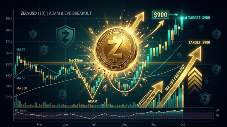 Zcash Bullish Breakout Targets $900 Amid ETF Hopes and Supply Squeeze