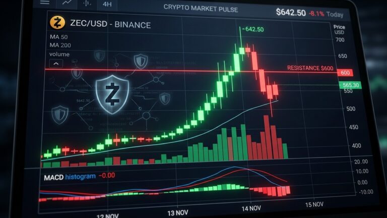 Zcash Price Analysis: Bearish Risks After $600 Breakout Stall