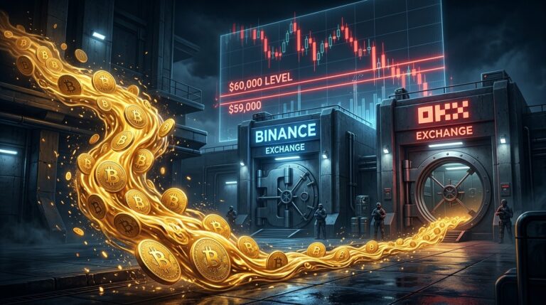 550K BTC Flows to Exchanges as Bitcoin Retests $60K Level