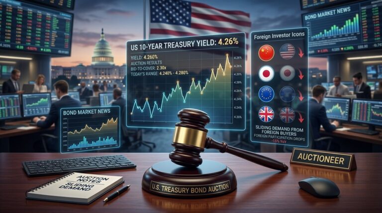 7 Year Treasury Auction Shows Average Results With Weak Foreign Demand