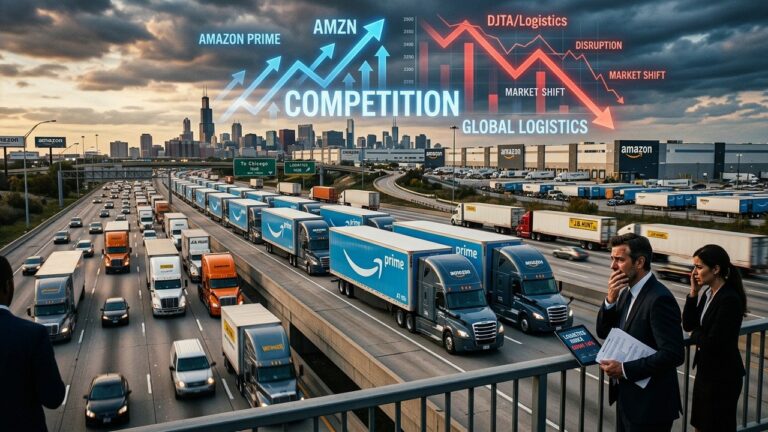 Amazon TruckingWriting the finance article content Push Triggers Freight Stocks Selloff