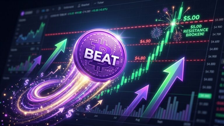 BEAT Token Explodes 28% as Audiera Delivers 343% Weekly Gains