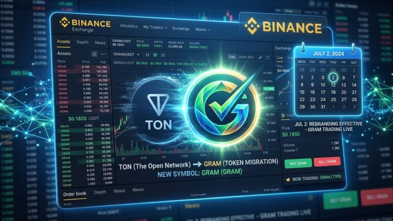 Binance Drops TON Ticker as GRAM Trading Starts July 2