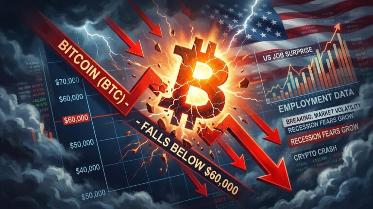 Bitcoin Drops Below $60K as Strong US Jobs Report Crushes Rate Cut Hopes