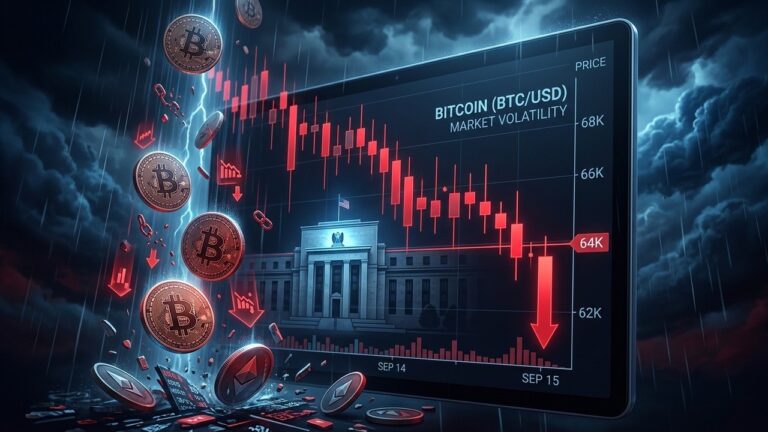 Bitcoin Drops Toward $64K as Hawkish Fed Triggers Liquidation Wave