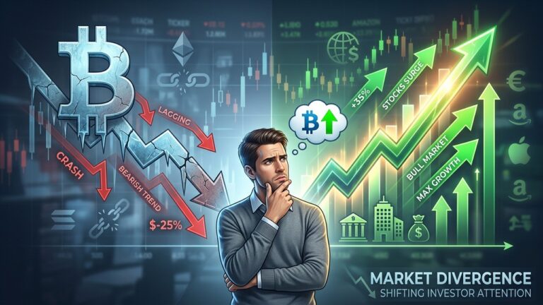 Bitcoin Lagging Stocks Most Since 2019: Traders Shift Focus