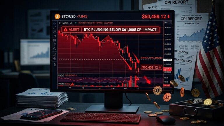 Bitcoin Price Falls Below $61K as Inflation Concerns Grow