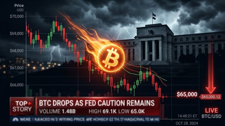 Bitcoin Price Slips Toward $65K as Fed Jitters Test Crucial Support