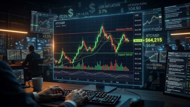 Bitcoin Price Stalls Near 64K Before Key US Inflation Data
