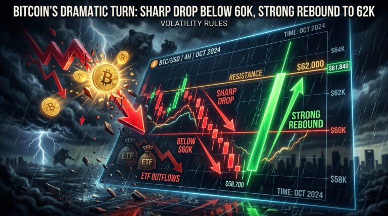 Bitcoin Rebounds Toward $62K After Huge ETF Outflows: Bears Still in Control?
