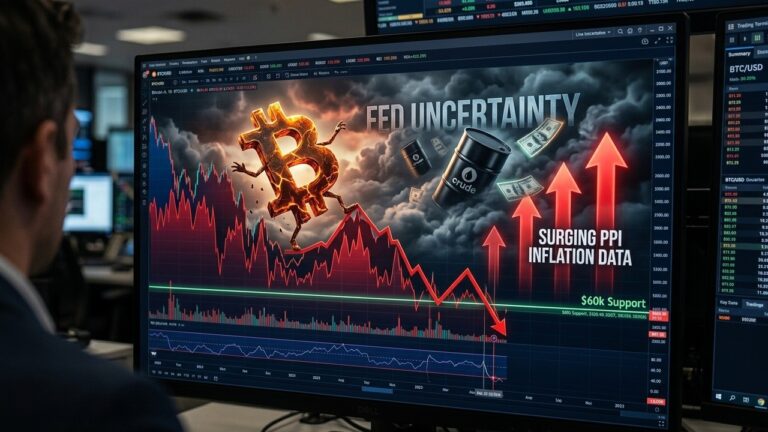 Bitcoin Stumbles on Record PPI Surge Clouding Fed Rate Path
