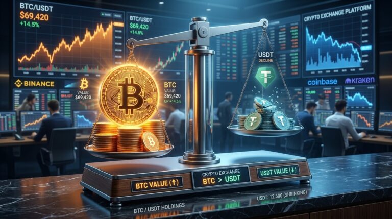Bybit and OKX Users Increase Bitcoin Holdings as USDT Balances Drop