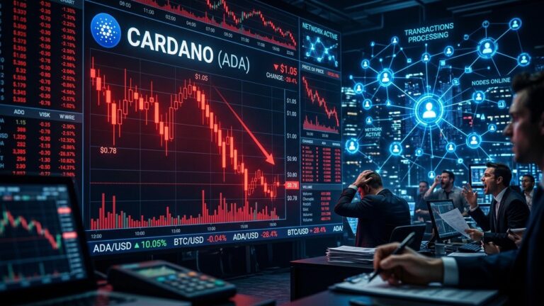 Cardano Price Crashes 39% as Active Addresses Reach 4-Month High