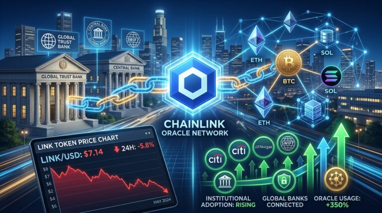 Chainlink Powers SWIFT and JPMorgan Ties Yet LINK Stays at $7