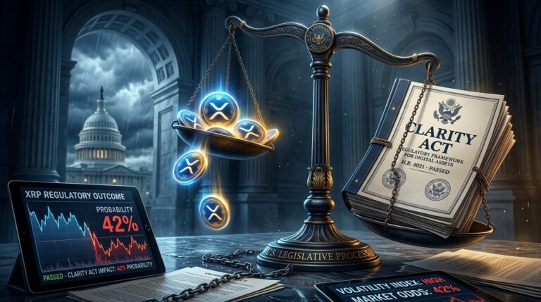 CLARITY Act Odds Fall to 42%: Key Implications for XRP
