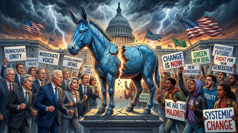 Democratic Party Faces Internal Civil War as Socialists Gain Ground