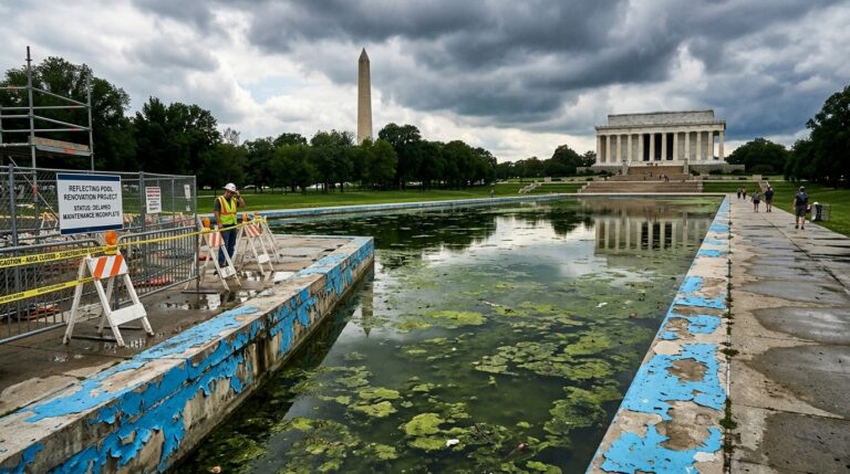 Democrats Probe Trump’s Troubled $16 Million Reflecting Pool Renovation