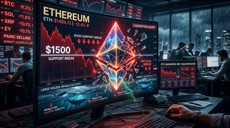 Ethereum Tests $1500 Support as ETF Outflows and Whale Losses Grow