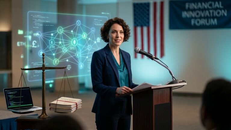 Hester Peirce Questions DeFi Developer Liability for Open Source Code