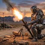 Humanoid War Robots Advance: Live Mortar Tests Signal Battlefield Shift