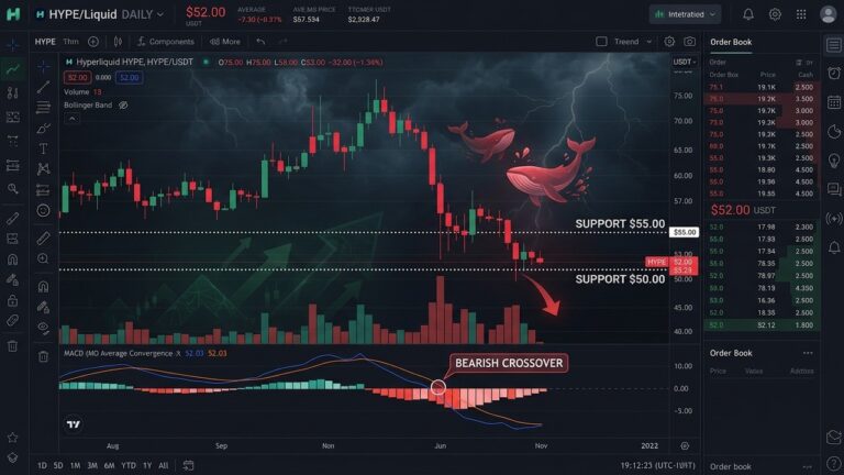 Hyperliquid Price Plunges on Bearish MACD: Is $50 Next?