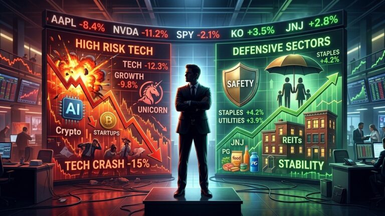Investors Lose Appetite for Risk as Defensive Stocks Surge