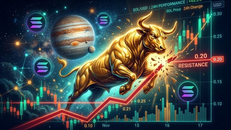 Jupiter Price Jumps 40 Percent Testing Key 0.20 Resistance
