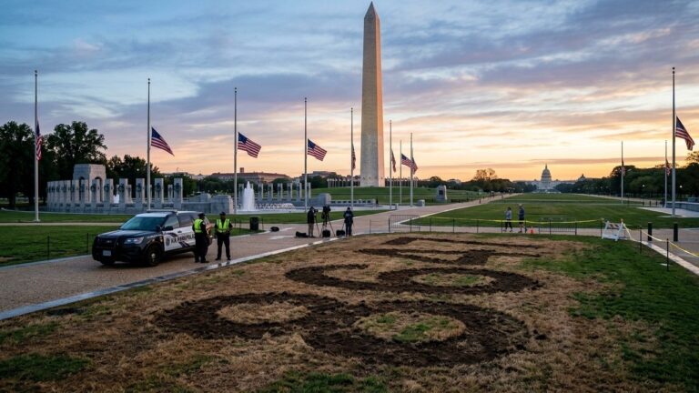 National Mall Vandalized With 8647 Markings Before Key Independence Celebrations