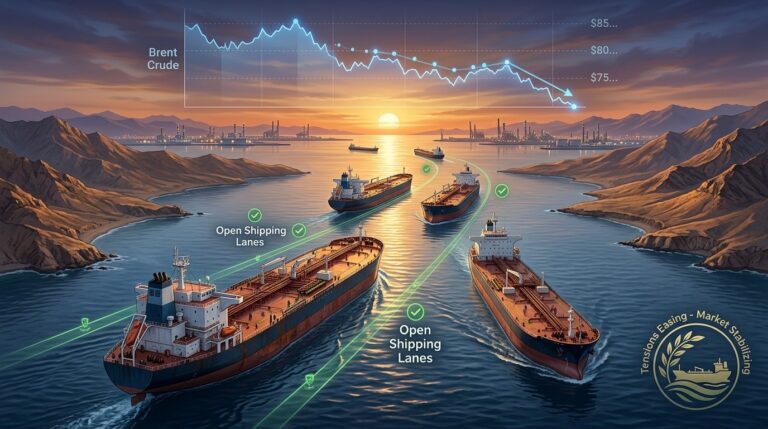 Oil Prices Fall as Hormuz Tanker Traffic Resumes