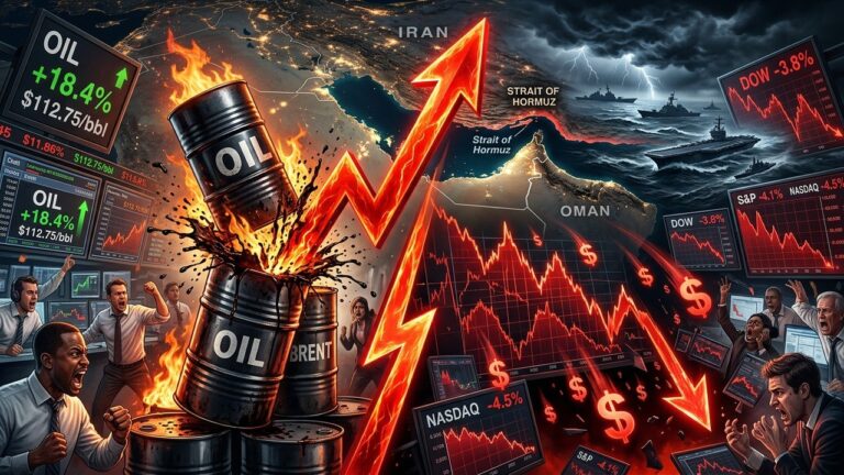 Oil Surges as StocksDrafting the financial blog article Tumble Amid Failed Peace Talks and Hormuz Tensions