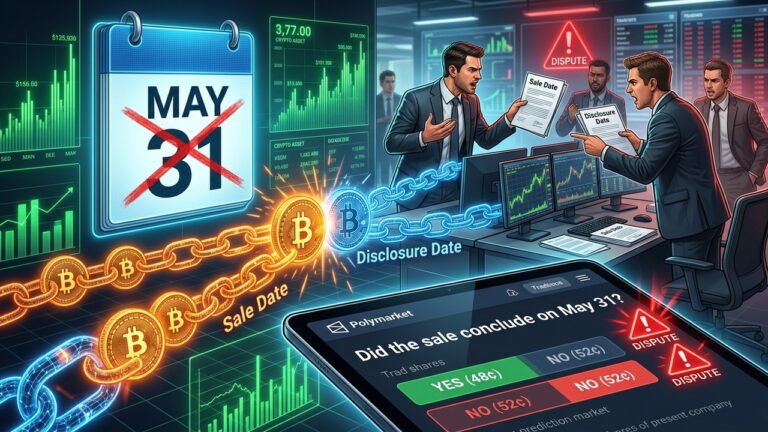 Polymarket Dispute Over Strategy Bitcoin Sale Rules Heats Up