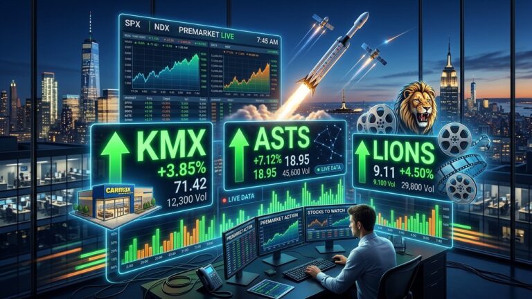 Premarket Movers Today: CarMax, ASTS and Lionsgate Lead Market Action