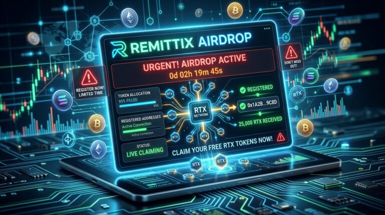 Remittix Airdrop Alert: RTX Holders Must Register Wallets Now