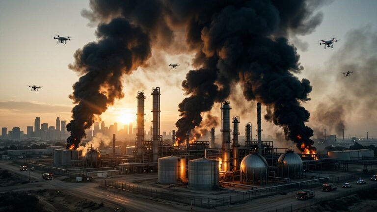 Russia Promises Massive Retaliatory Strikes After Ukraine Drone Swarm Hits Moscow Refinery