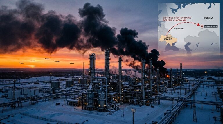 Russian Oil Refinery Hit 1,200 Miles From Ukraine In Major Escalation
