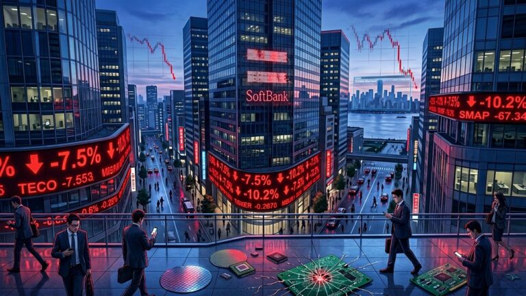 SoftBank Plunges as Asian Tech Stocks Tumble With Wall Street