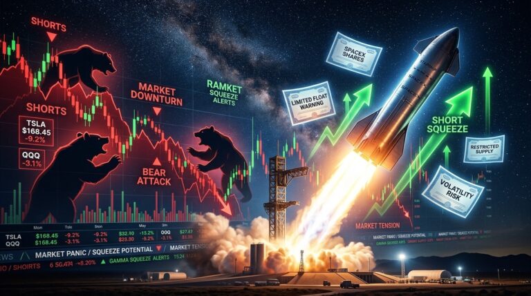 SpaceX Faces Short Squeeze Debate as Bears Ramp Up SPCX Bets
