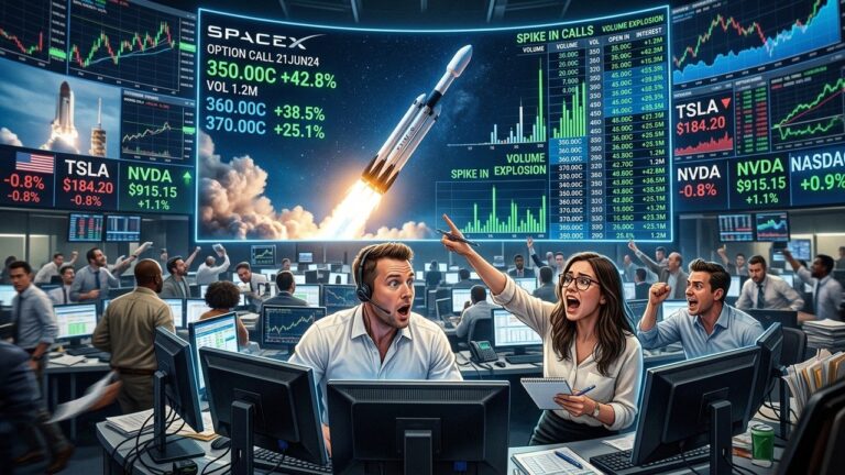 SpaceX Options Trading Explodes Past Nvidia and Tesla Early Buzz