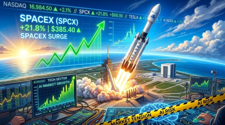 SpaceX Stock Jumps Ahead of Nasdaq-100 as Citadel Warns on AI Risks