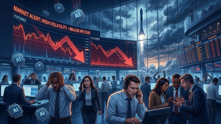 Stock Futures Fall Ahead of SpaceX IPO Amid Market Volatility
