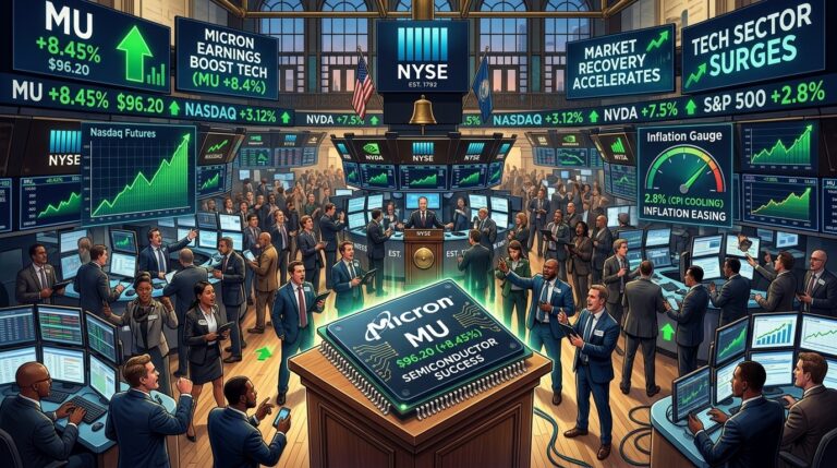 Stock Market Today: Futures Climb on Micron Earnings Surge Ahead of Inflation Data