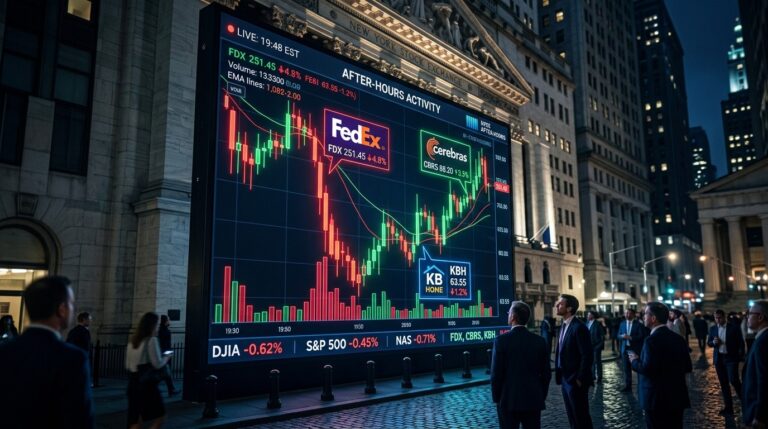 Stocks Making Biggest After Hours Moves: FedEx, Cerebras, KB Home